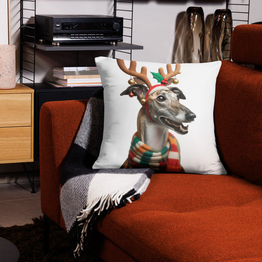 Greyhound Christmas Decorative Accent Pillow